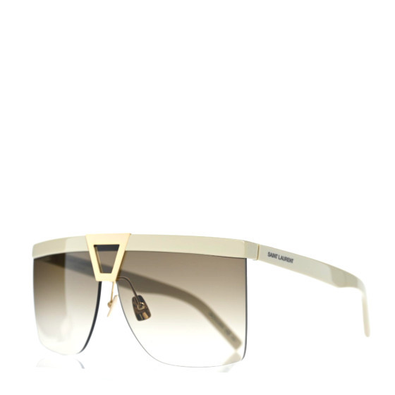 SAINT LAURENT SL 537 Mask Sunglasses White | FASHIONPHILE (US)