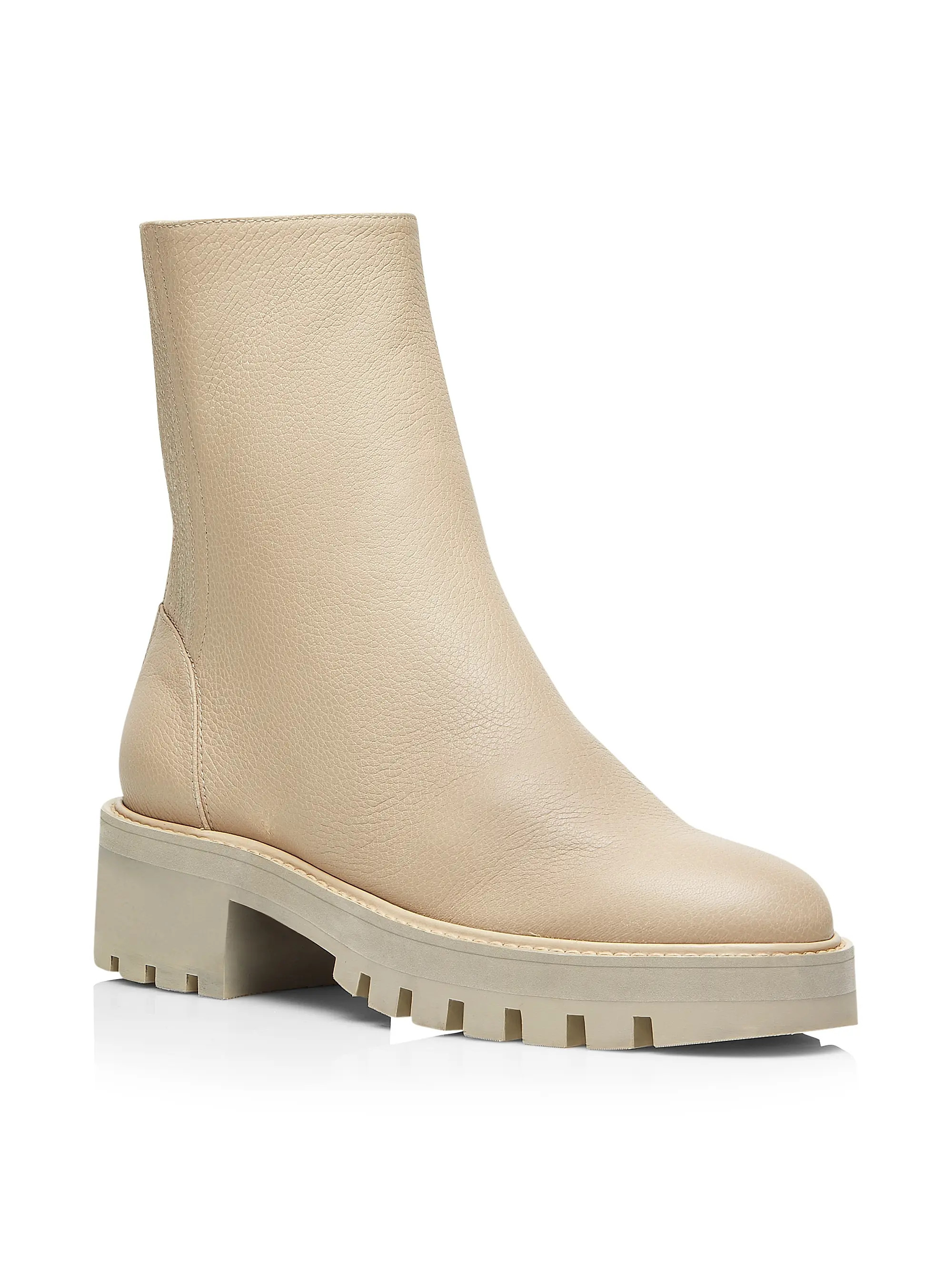 Saint Honore Leather Combat Booties | Saks Fifth Avenue