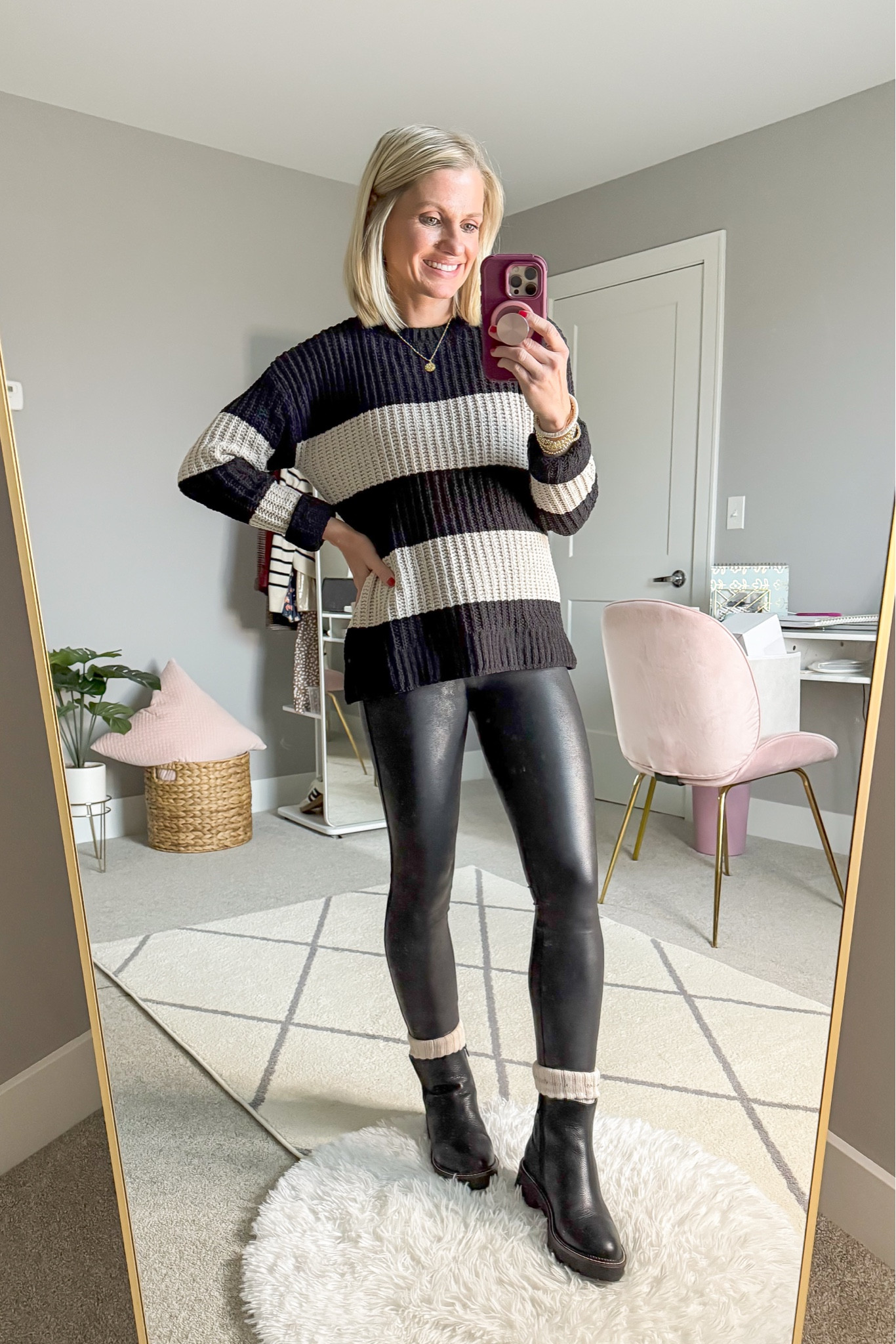 What I wore this week! Sweater- xsmall || leggings- small/petite 

#LTKStyleTip #LTKSeasonal #LTKOver40