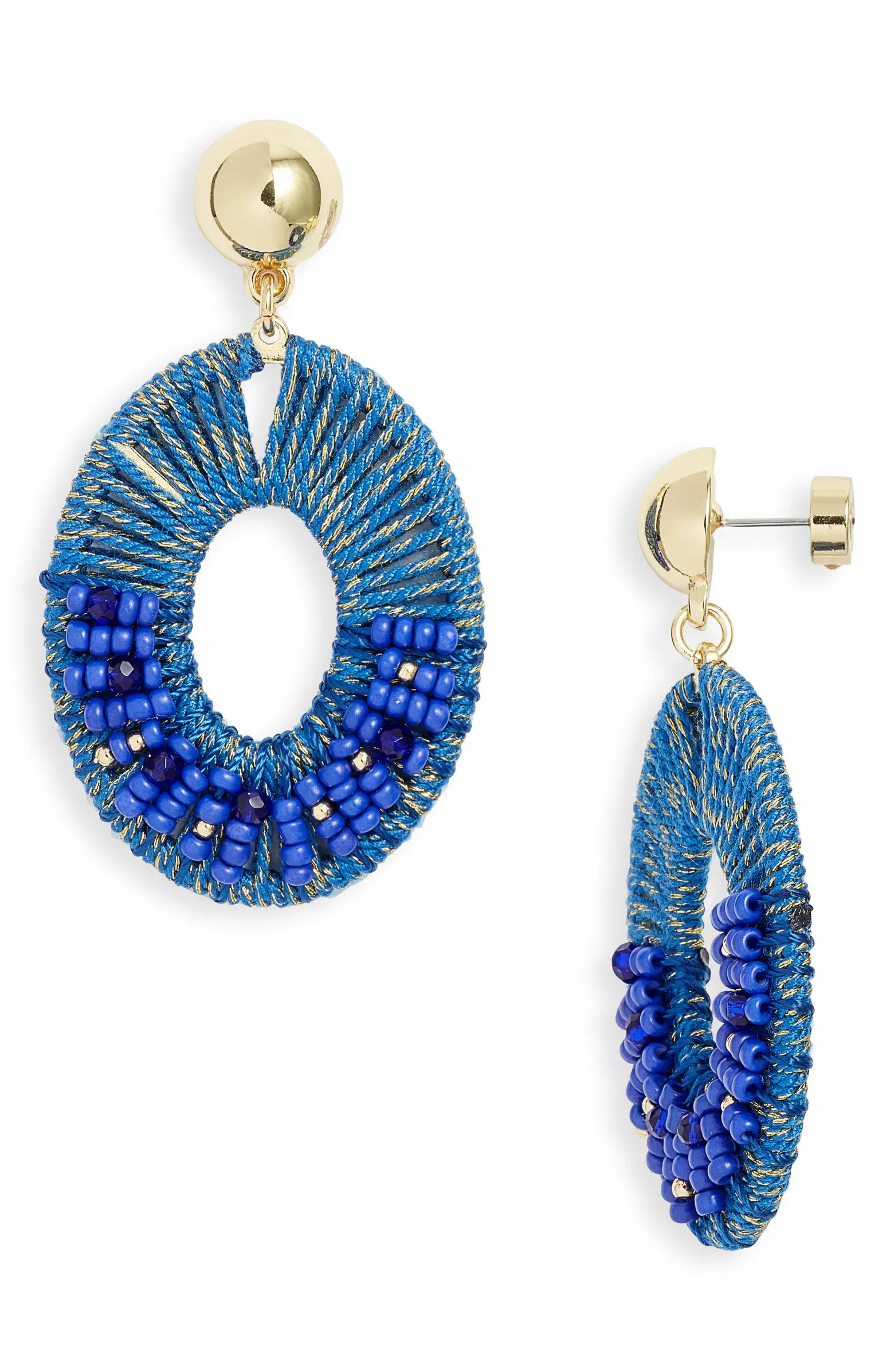 Beaded Oval Drop Earrings | Nordstrom