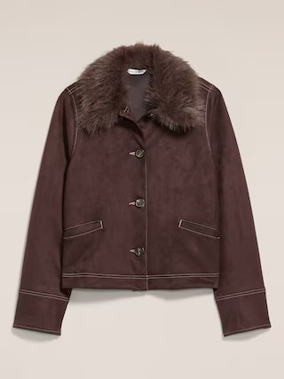 Old Navy x Anna Sui Vegan Suede Boxy Jacket | Old Navy (US)