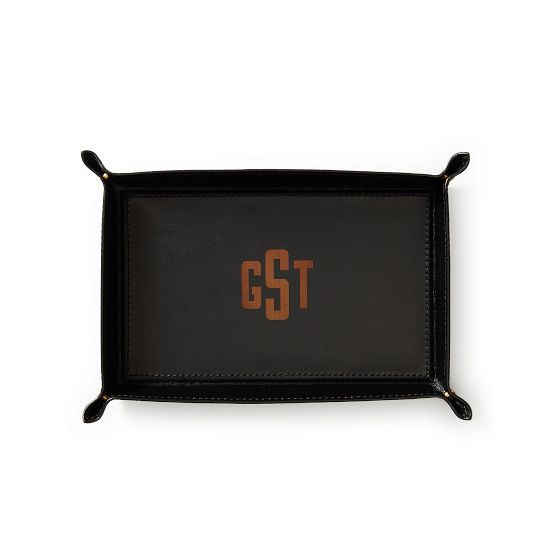 Rustic Leather Catchall Tray | Mark and Graham