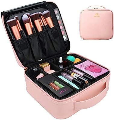 MONSTINA Makeup Case,Travel Makeup Train Case Cosmetic Case with Women,Makeup Organizers and Port... | Amazon (US)