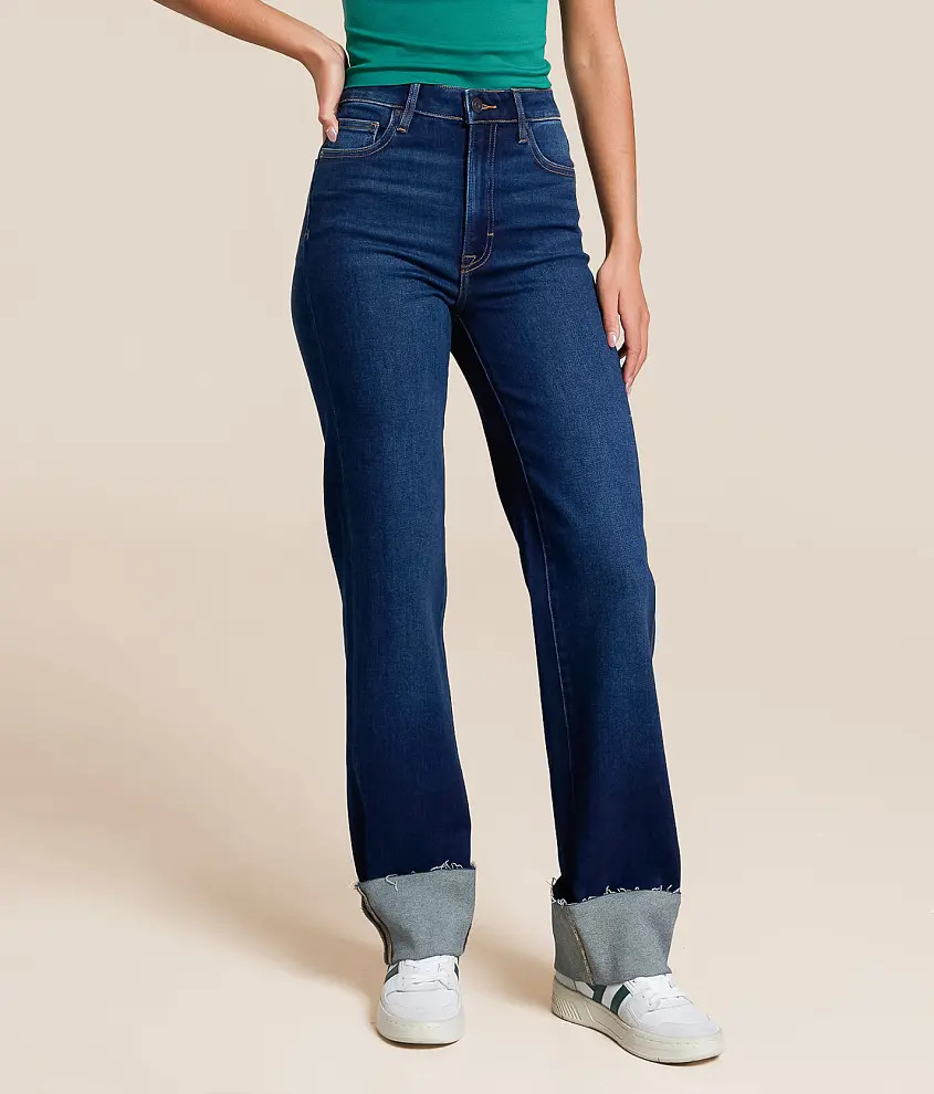 Ella Classic Straight Stretch Cuffed Jean | Buckle