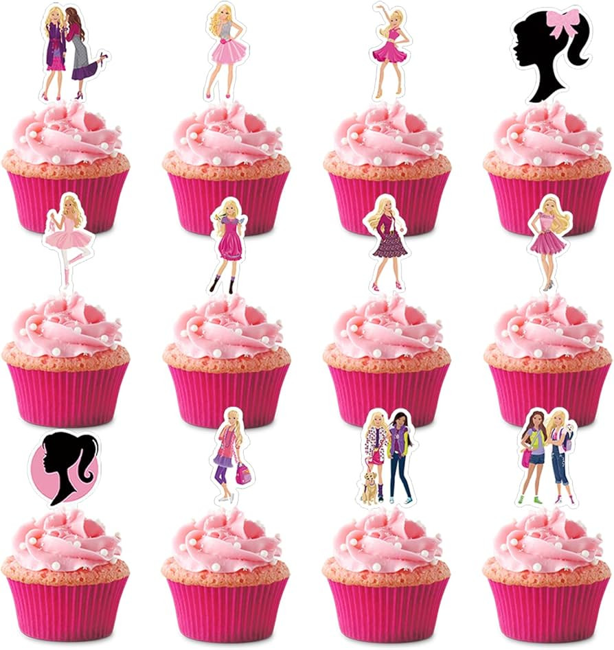 24 Girl Cupcake Toppers, Happy Birthday Cake Toppers, Party Supplies Favor Cake Decorations | Amazon (US)