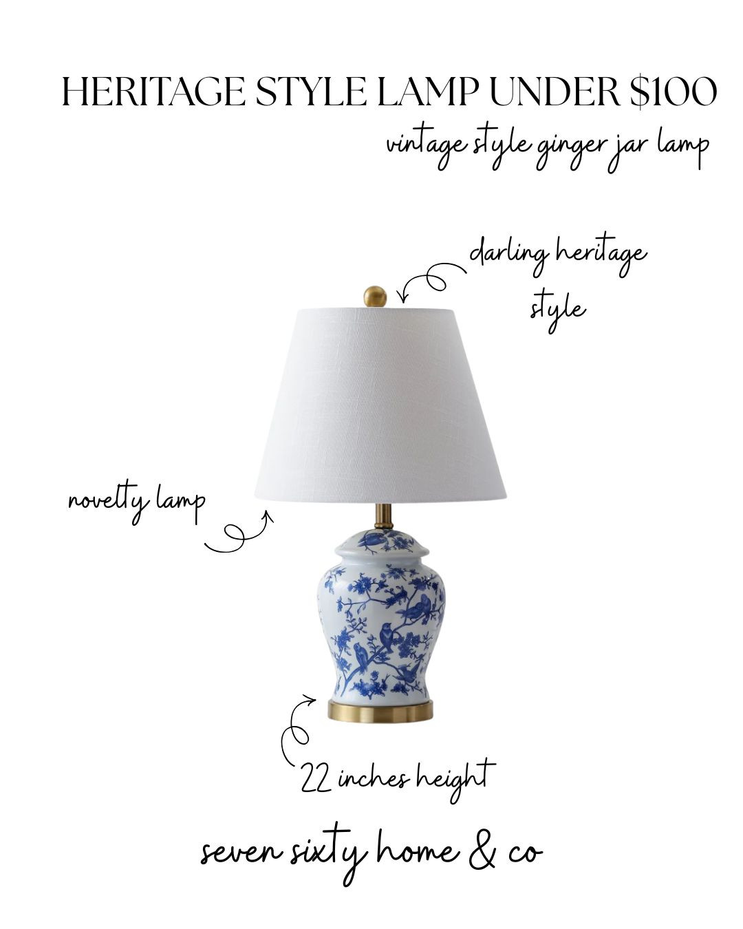 A darling blue and white ginger jar lamp that brings timeless heritage style to any space without the designer price tag. The vintage inspired floral pattern, soft ivory shade, and warm brass details make this table lamp perfect for cozy bedrooms, collected living rooms, cottage homes, and layered traditional interiors.

At under $100, this is one of those affordable decor finds that instantly makes a room feel more elevated and thoughtfully styled.

Perfect for:
• ginger jar lamp
• blue and white table lamp
• heritage inspired decor
• vintage style lighting
• traditional table lamps
• cozy cottage interiors
• collected home decor
• chinoiserie inspired decor
• grandmillennial style
• elegant cozy interiors
• timeless home accents
• affordable designer look decor
• traditional bedroom lighting
• layered home styling
• classic blue and white decor
• warm traditional homes
• charming home finds
• cottage style decor
• soft luxury interiors
• under $100 home finds 

 #LTKHome