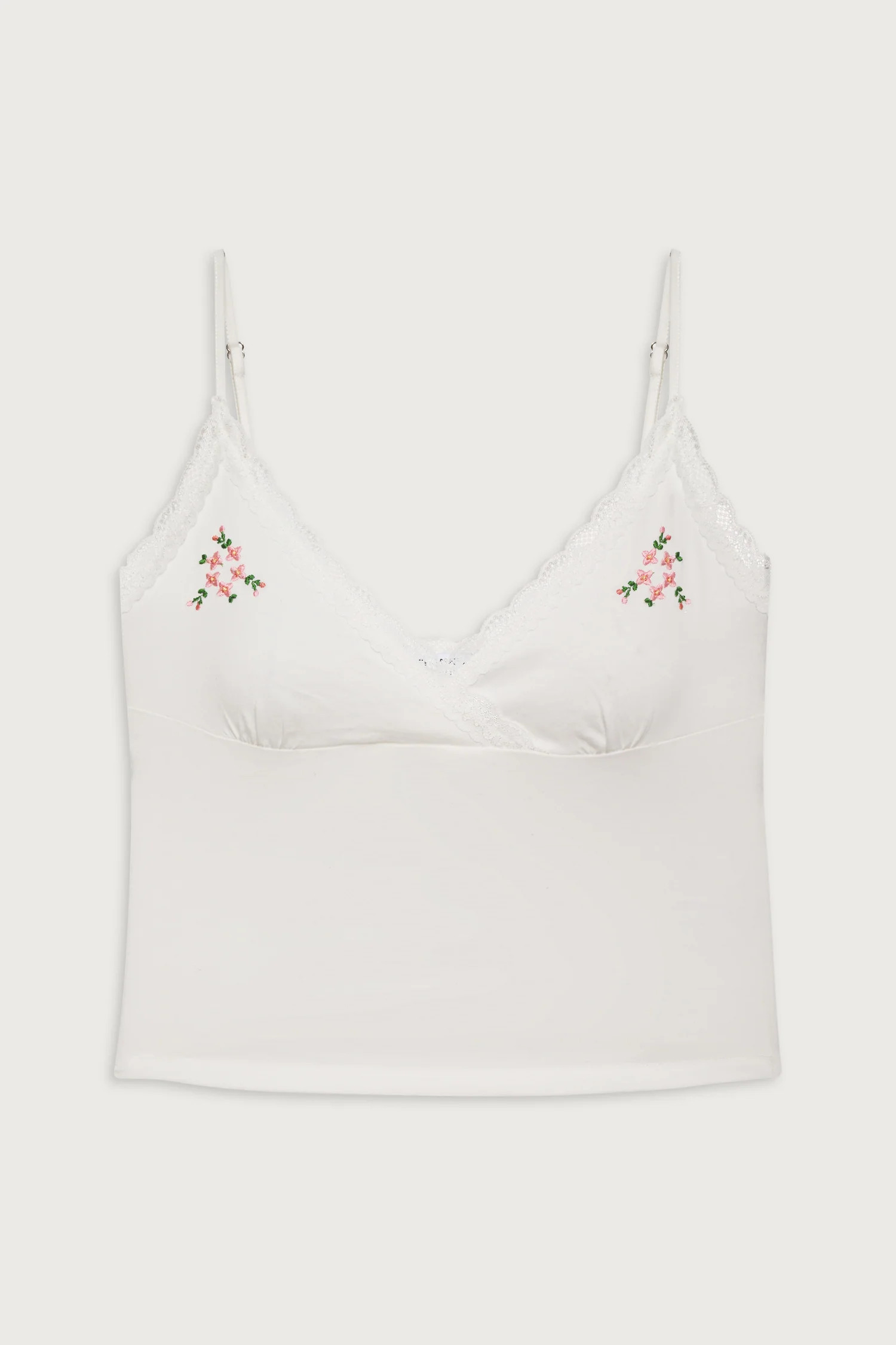 Sleepy Embroidered Tank - White | Frankies Bikinis