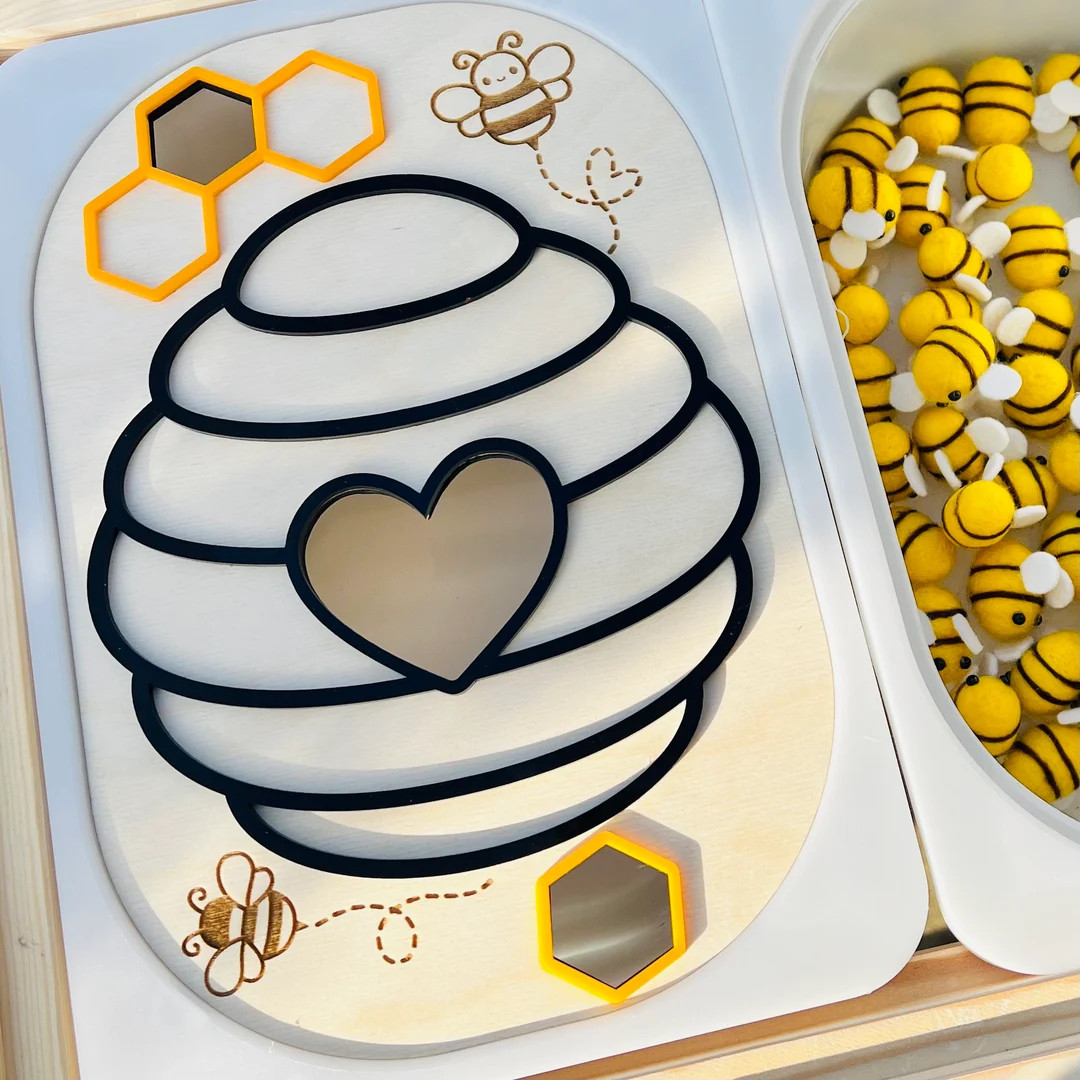 Bee Themed Flisat Insert for TROFAST Bin, Sensory Bin Insert, Sorting, Filling, Fine Motor Skills... | Etsy (US)