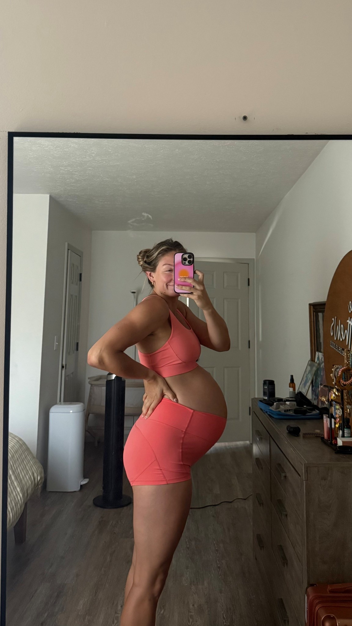 Love this sports bra for pregnancy and bigger busted girls! I get the small in the D-DDD

They also have the same style, but in a A-C cup that I usually get a medium in!!

#LTKBump #LTKActive