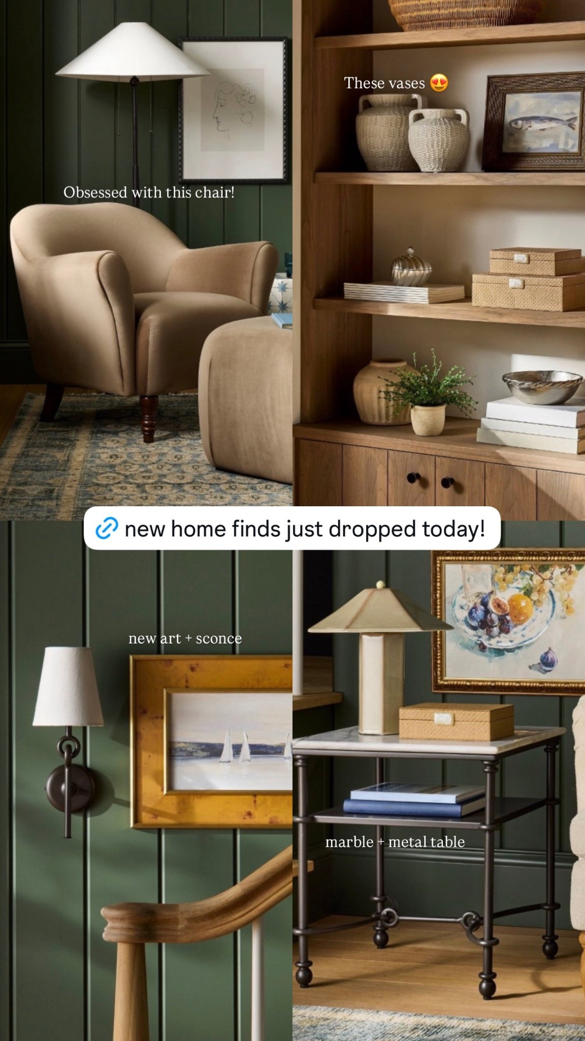 New home finds that just dropped today! I wish I had a spot for this chair, it’s so pretty! I bought the vases and art tho!

#LTKHome #LTKFindsUnder50