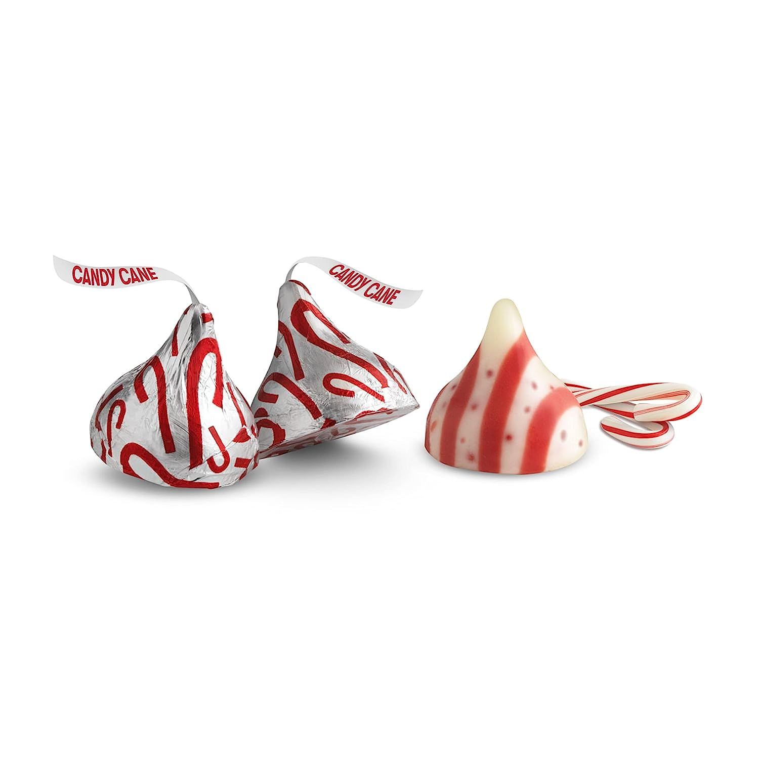 HERSHEY'S KISSES Candy Cane Mint Candy with Candy Bits, Holiday, 30.1 oz Bulk Bag | Amazon (US)