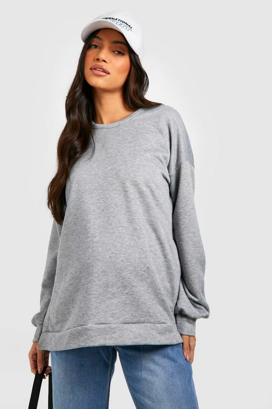 Maternity Side Split Sweatshirt | Boohoo.com (US & CA)
