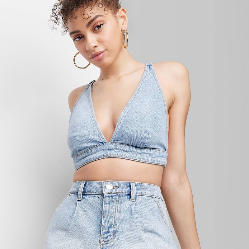 Women's Triangle Cup Denim Tank Top - Wild Fable™ | Target