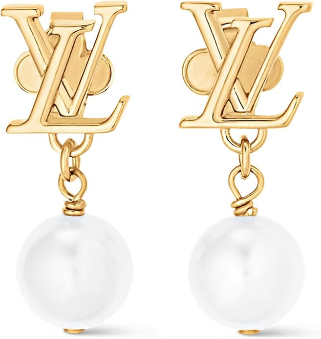 Gold-Tone Drop Earrings with White Pearl Dangle for Women - Jewelry for Daily & Occasion Wear | Amazon (US)