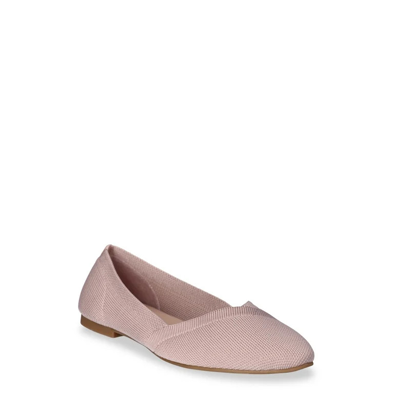 Time and Tru Women's Knit Ballet Flats, Sizes 6-11 | Walmart (US)