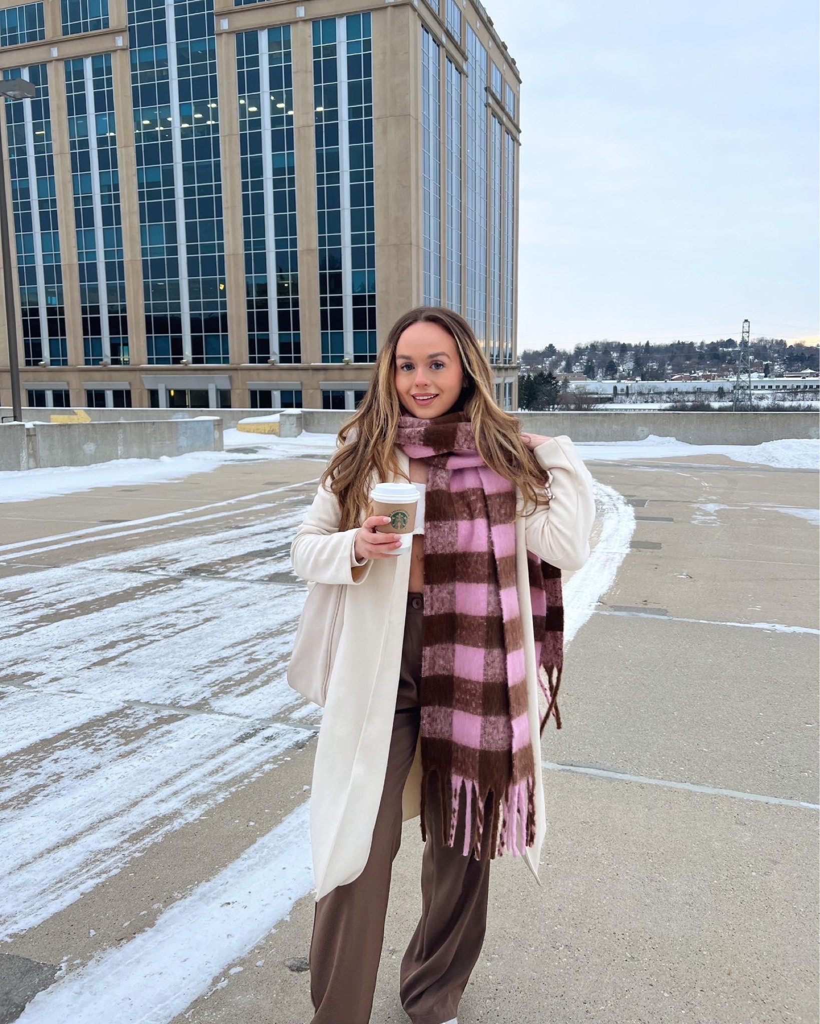 Princess Polly trousers (I have 3 pairs)
Size - 4
Zara Coat (got it this summer in Spain)
Scarf is also Princess Polly

