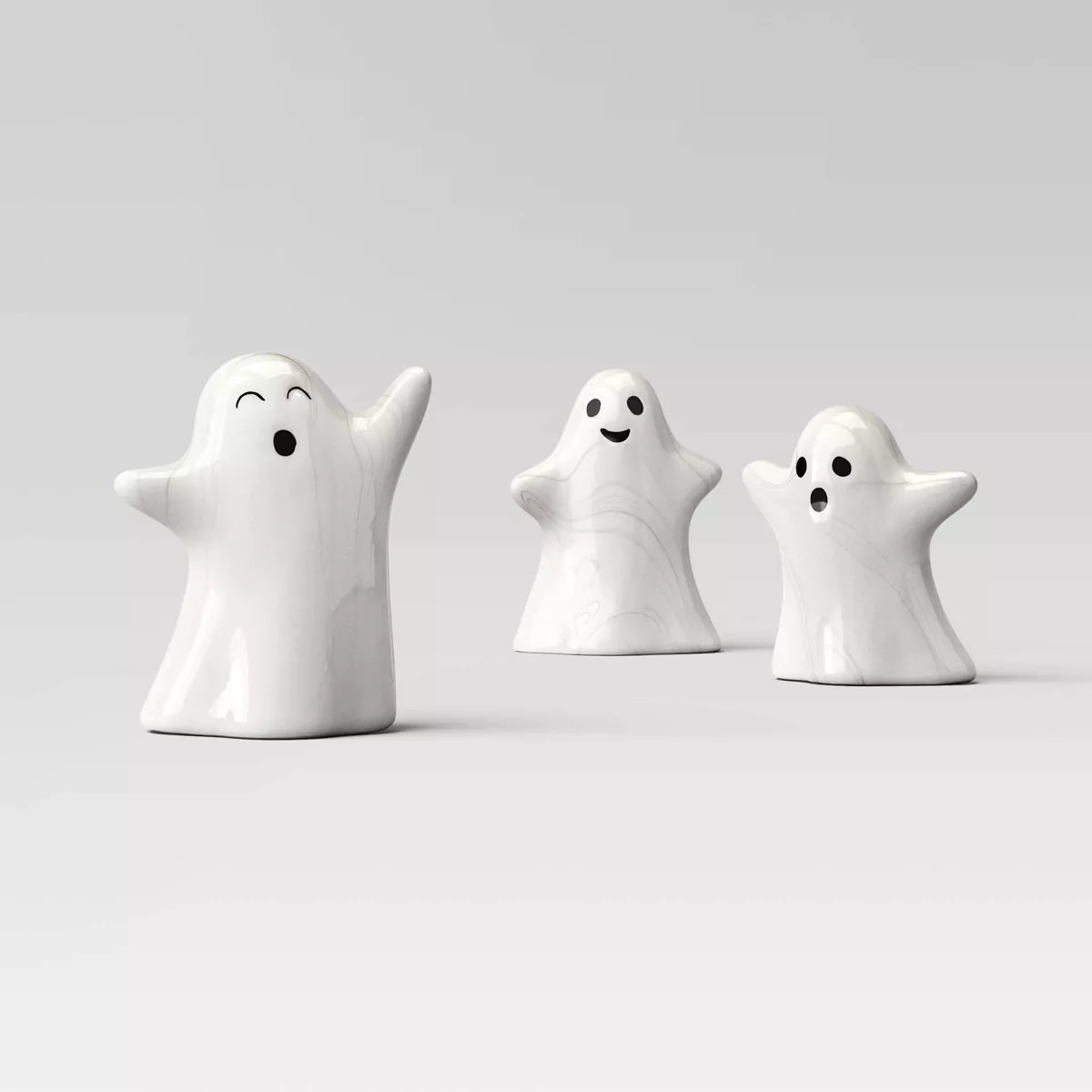 3pc Ghosts Mini Mantle Ceramic Decorative Accent Set - Hyde and EEK! Boutique™ | Target