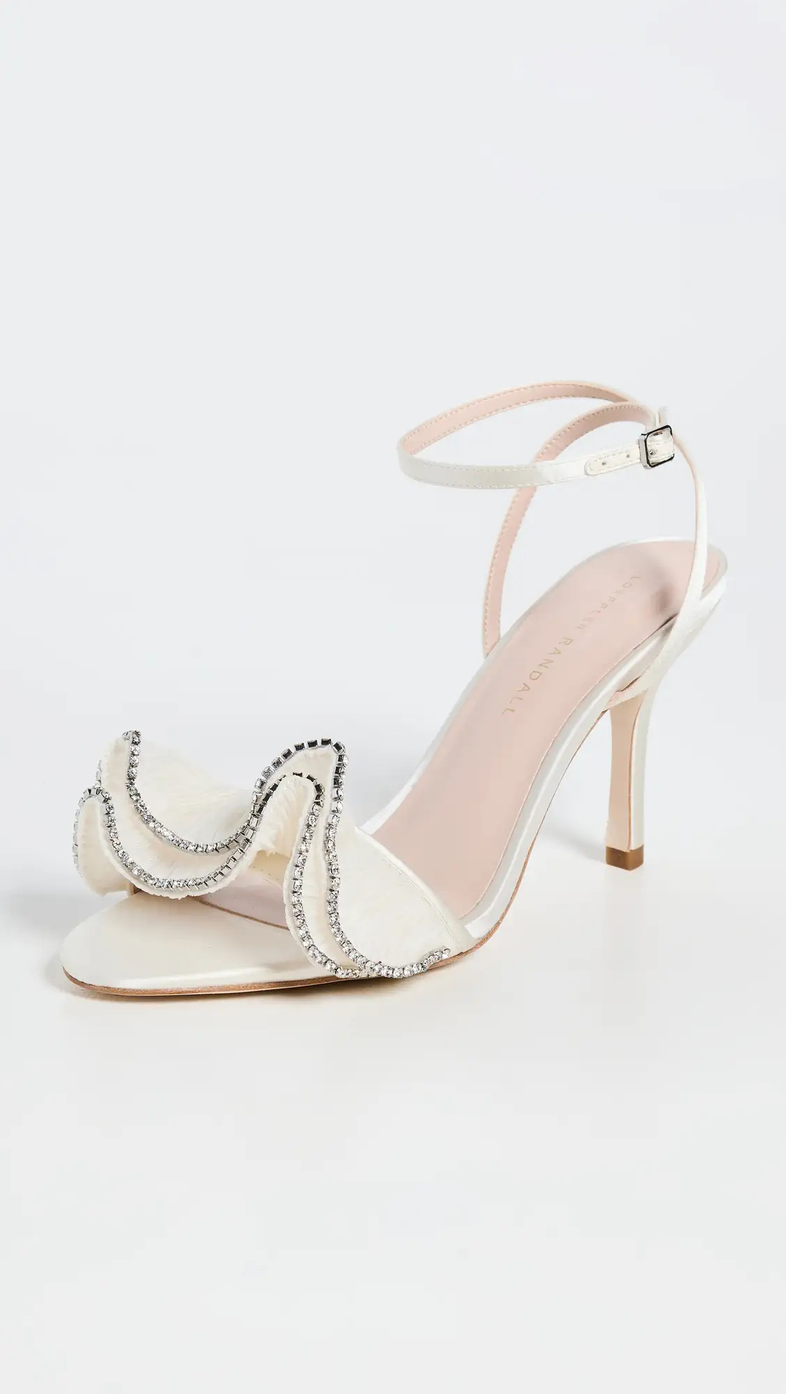 Loeffler Randall Estella Pleated Ruffle High Heel Sandals with Ankle Strap | Shopbop | Shopbop