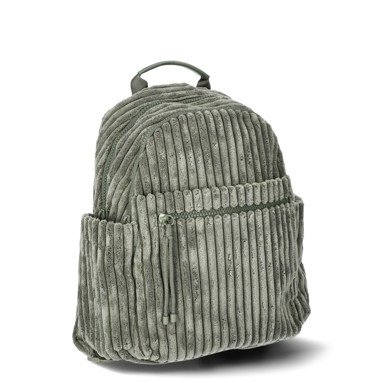 No Boundaries Corduroy Backpack, Olive, Women’s | Walmart (US)