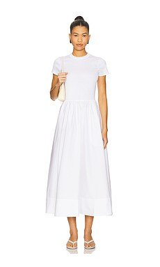 Polo Ralph Lauren Crew Neck Short Sleeve Dress in White from Revolve.com | Revolve Clothing (Global)