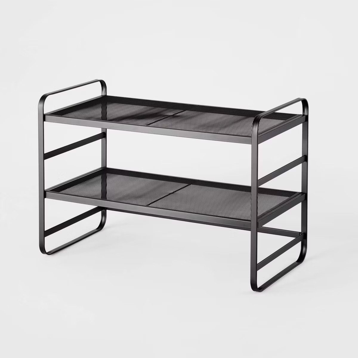 2 Tier Shoe Rack Black Metal Mesh - Brightroom™ | Target