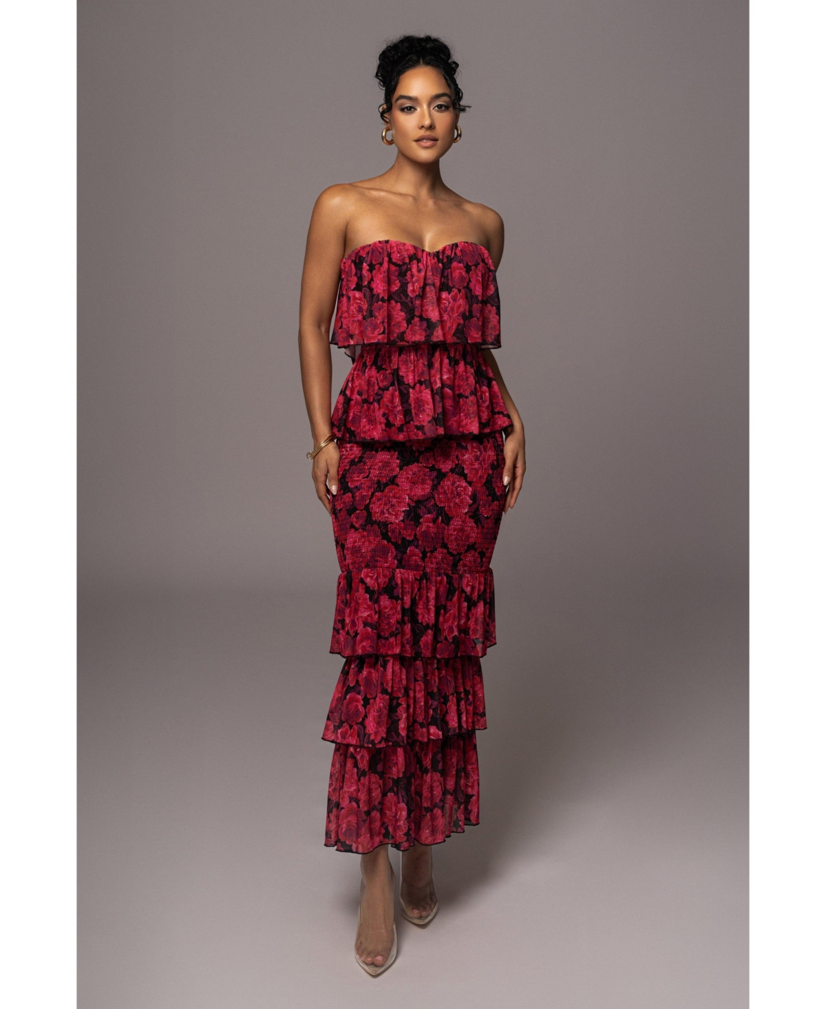 Jluxlabel Women's Floral Casa Blanca Ruffle Dress | Macy's