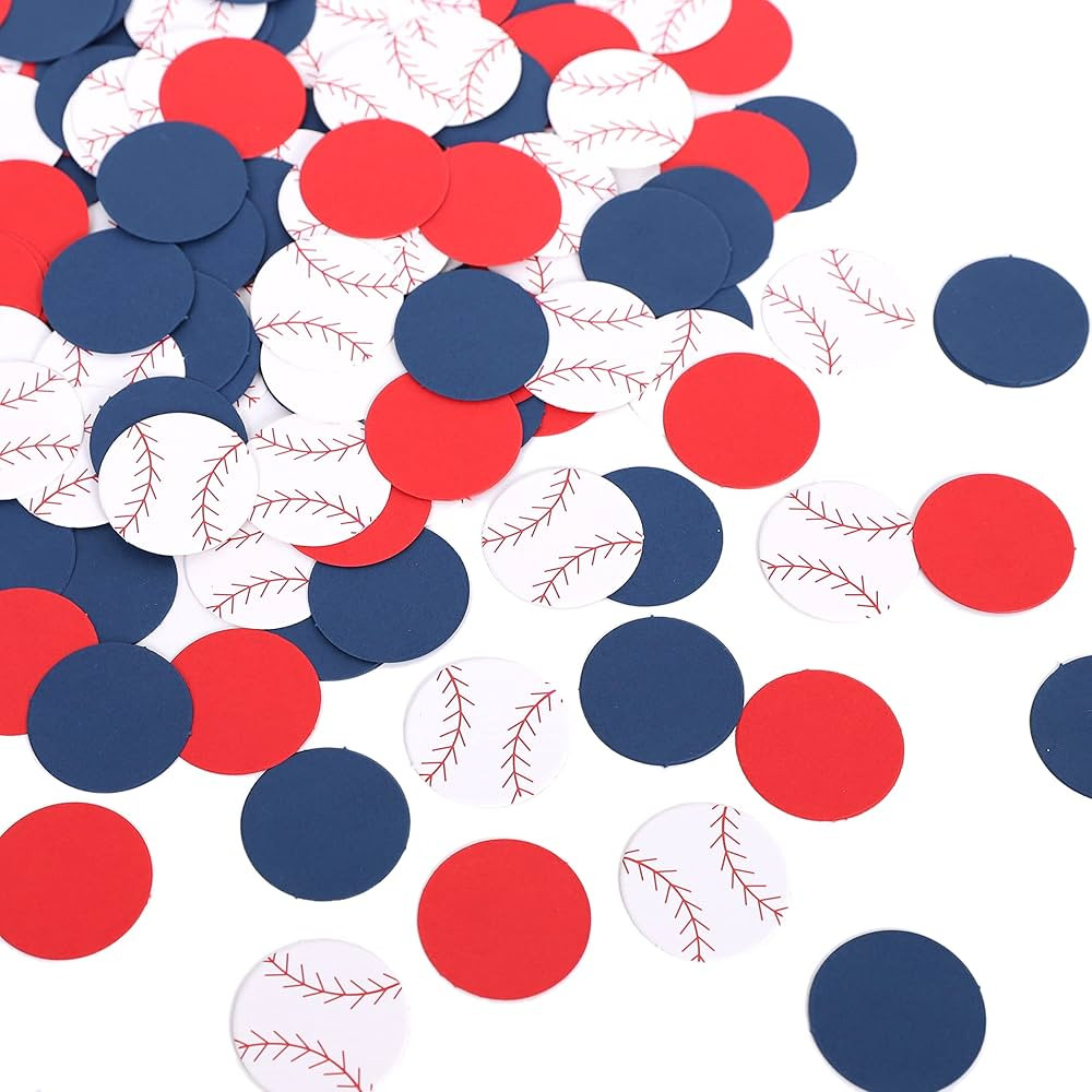 180pc Baseball Confetti for Party - Table Decoration, Sports Themed Birthday Decor for Baby Showe... | Amazon (US)