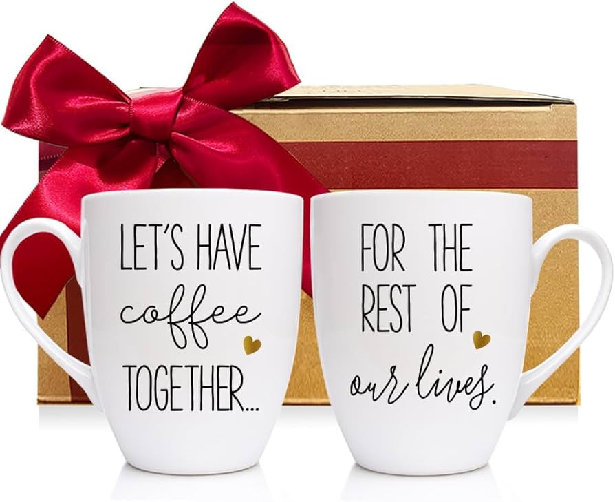 Lets Have Together for The Rest of Our Lives Mugs Set Engagement Wedding Gift for Couples, Novelt... | Amazon (US)