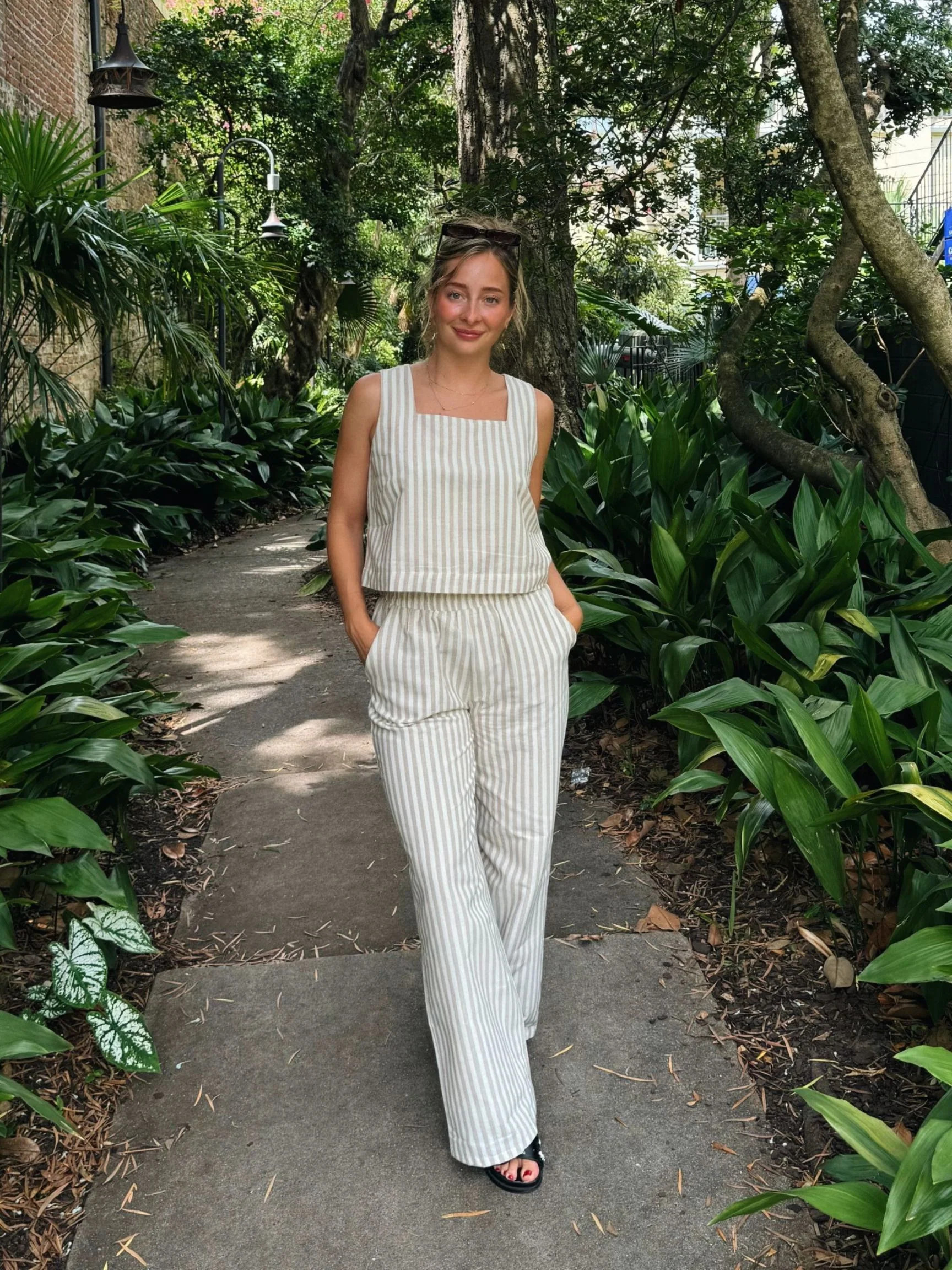 Cotton Striped Relaxed Pants | The Native One