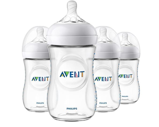 Philips Avent Natural Baby Bottle, Clear, 9 Oz, 4 pack, SCF013/47 | Amazon (US)