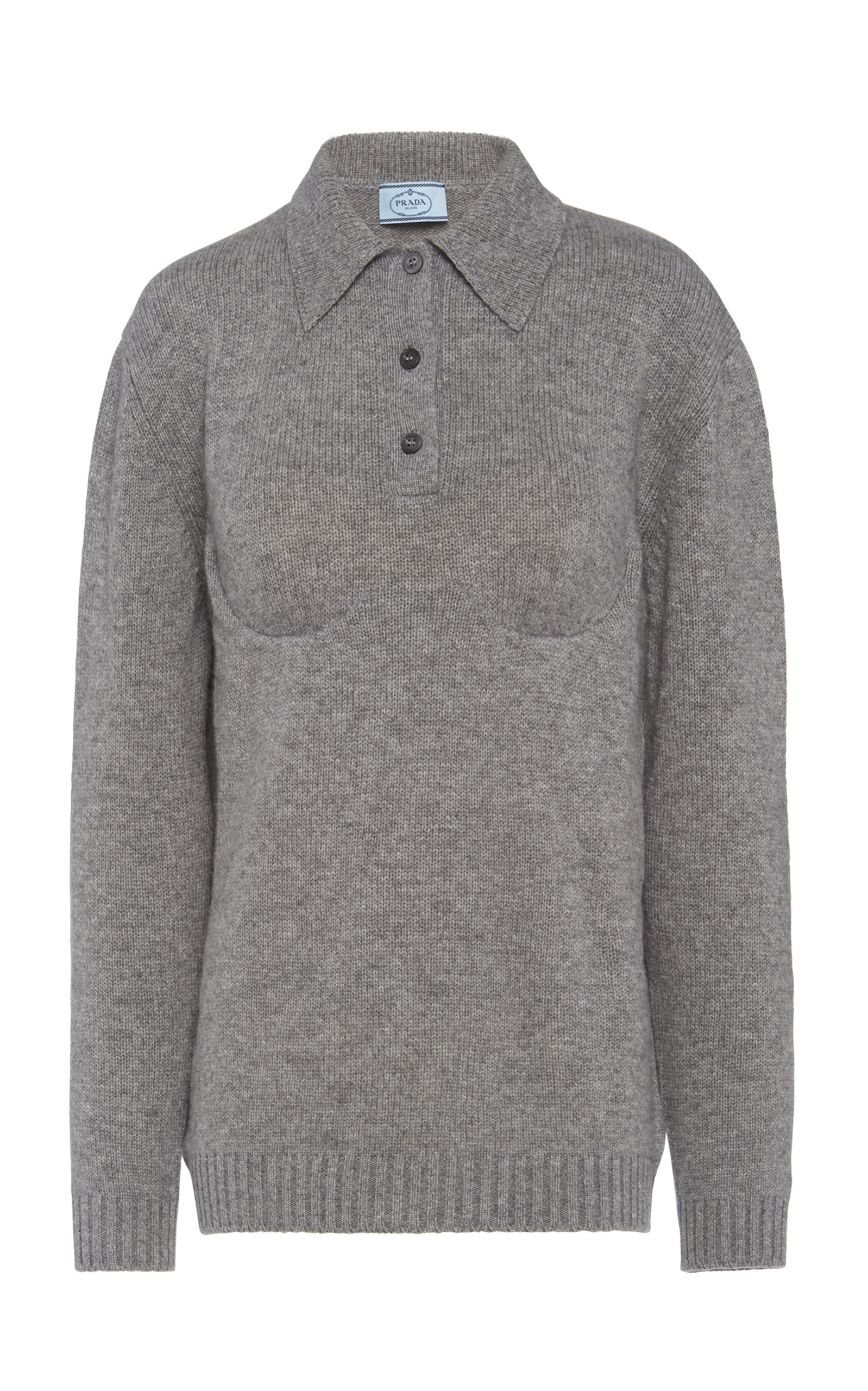 Bra-Detailed Cashmere Polo Sweater | Moda Operandi (Global)