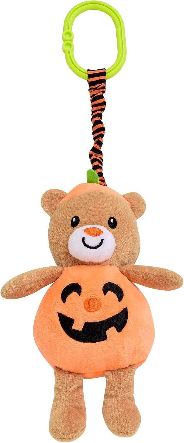 Baby Starters Magic Years Halloween Bear Chime Toy with Pull and Jiggle Vibration Feature and Travel Hook, Orange Pumpkin, 9 inch | Amazon (US)