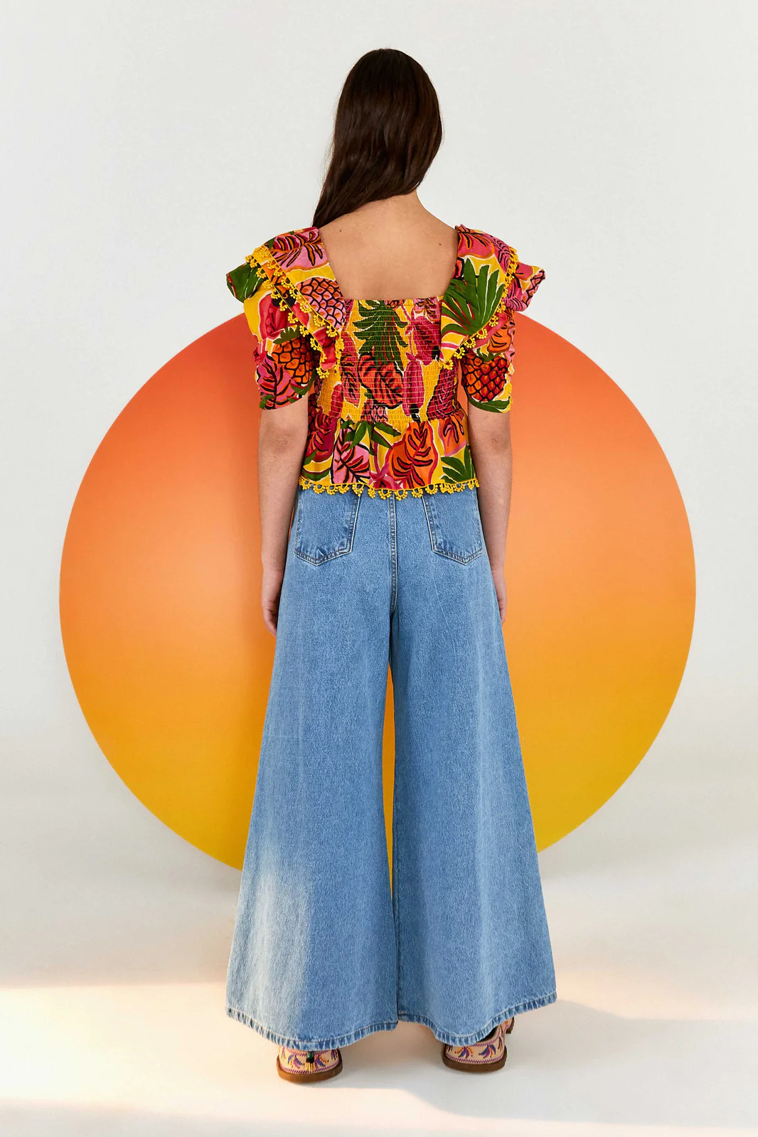 YELLOW FRUIT DREAM SMOCKED BLOUSE | FarmRio (US)