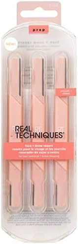 Real Techniques Face and Brow Razors, Dual Ended, Exfoliating Dermaplaning, Women's Face Razor, M... | Amazon (US)