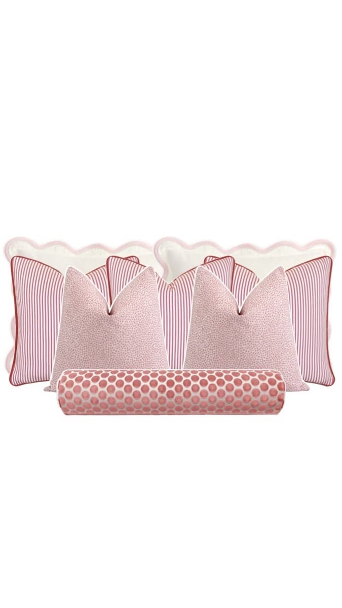 Pink and red scallop pillow #homedesign #interiordesign #home #interior #homeinspo #interiorinspo

#LTKHome #LTKU