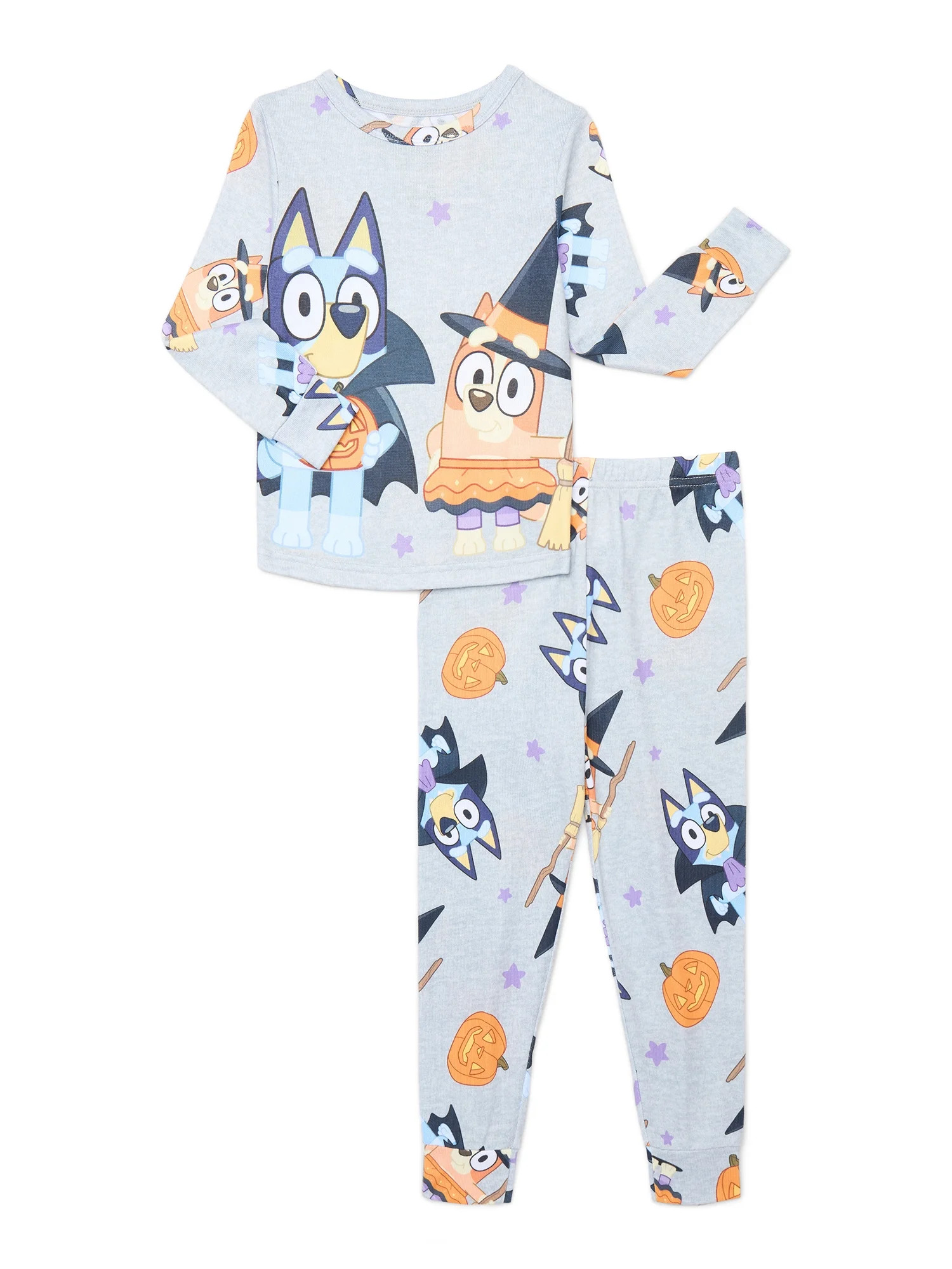 Bluey and Bingo Girls Halloween Long Sleeve Tee and Pants Pajama Set, 2-Piece, Sizes 4-10 | Walmart (US)