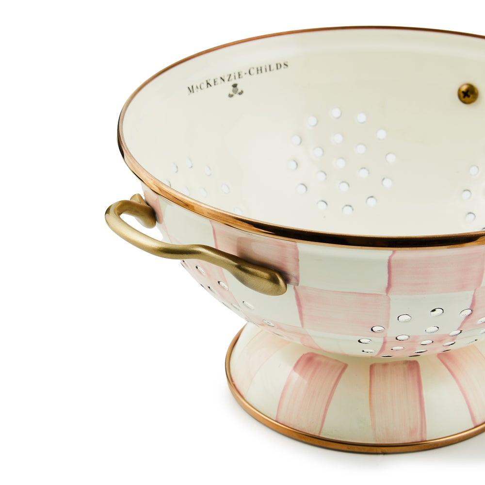 Rosy Check Large Colander | MacKenzie-Childs