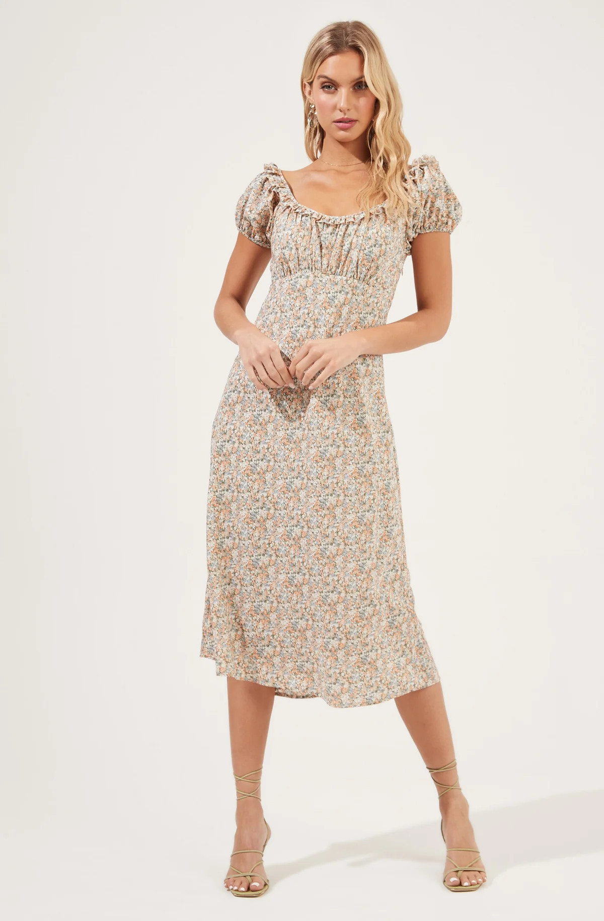 Short Sleeve Ruffle Neck Dress | ASTR The Label (US)