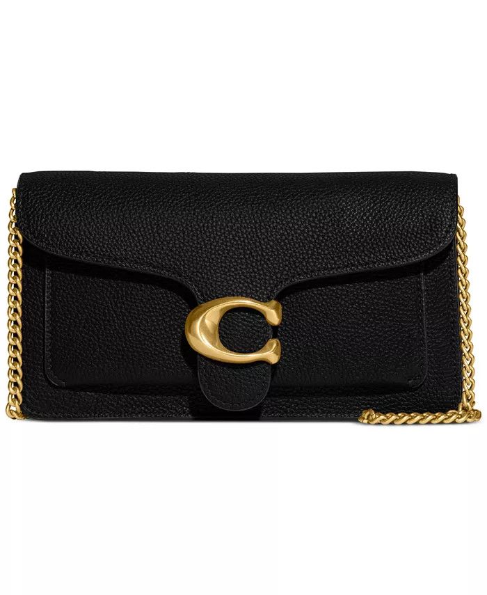 COACH Polished Pebble Leather Tabby Chain Clutch & Reviews - Handbags & Accessories - Macy's | Macys (US)