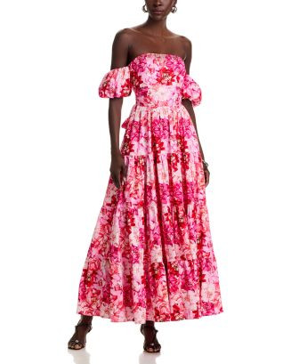 AQUA Off-the-Shoulder Maxi Dress - Exclusive   | Bloomingdale's Women | Bloomingdale's (US)