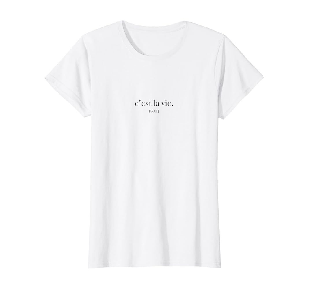 Womens Paris Women Cest la vie Classic elegant T-Shirt | Amazon (US)