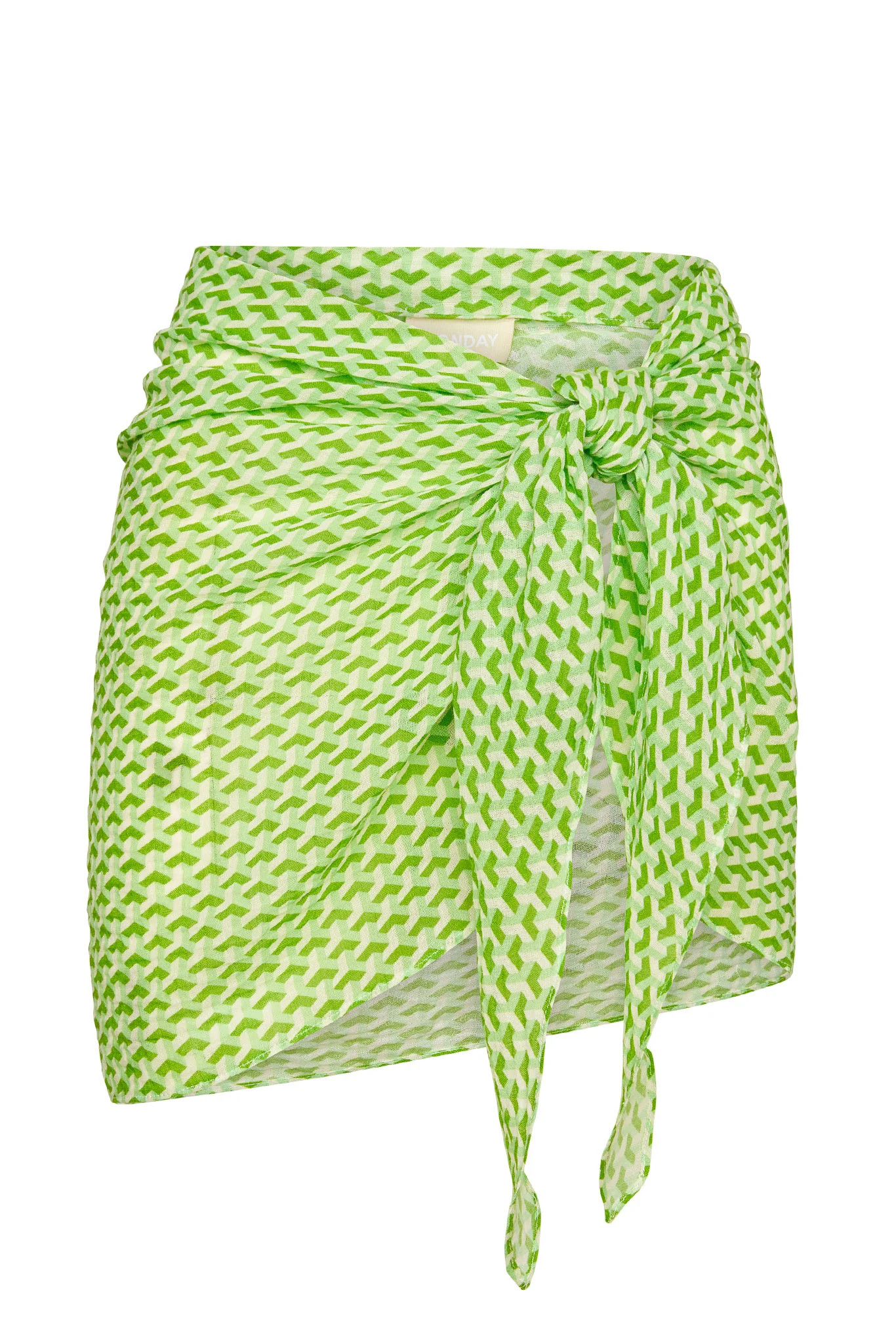 South Beach Sarong - Cypress Geo Crinkle Linen | Monday Swimwear