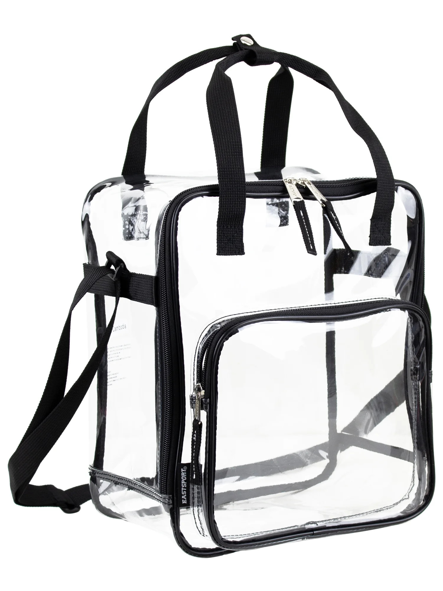 Eastsport Unisex Clear Double Handle Stadium Approved Tote, Black Trim | Walmart (US)