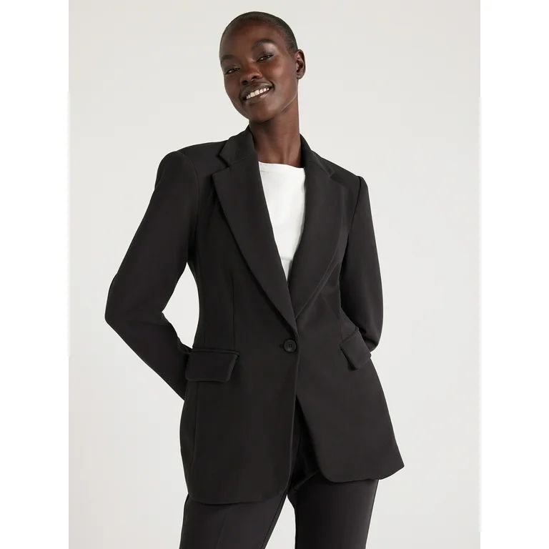 Free Assembly Women's Slim Single-Breasted Blazer, Sizes XS-XXXL | Walmart (US)