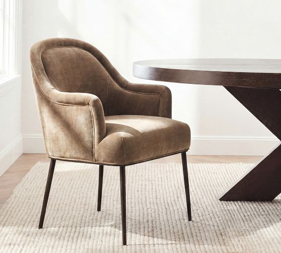Edith Upholstered Dining Armchair | Pottery Barn (US)