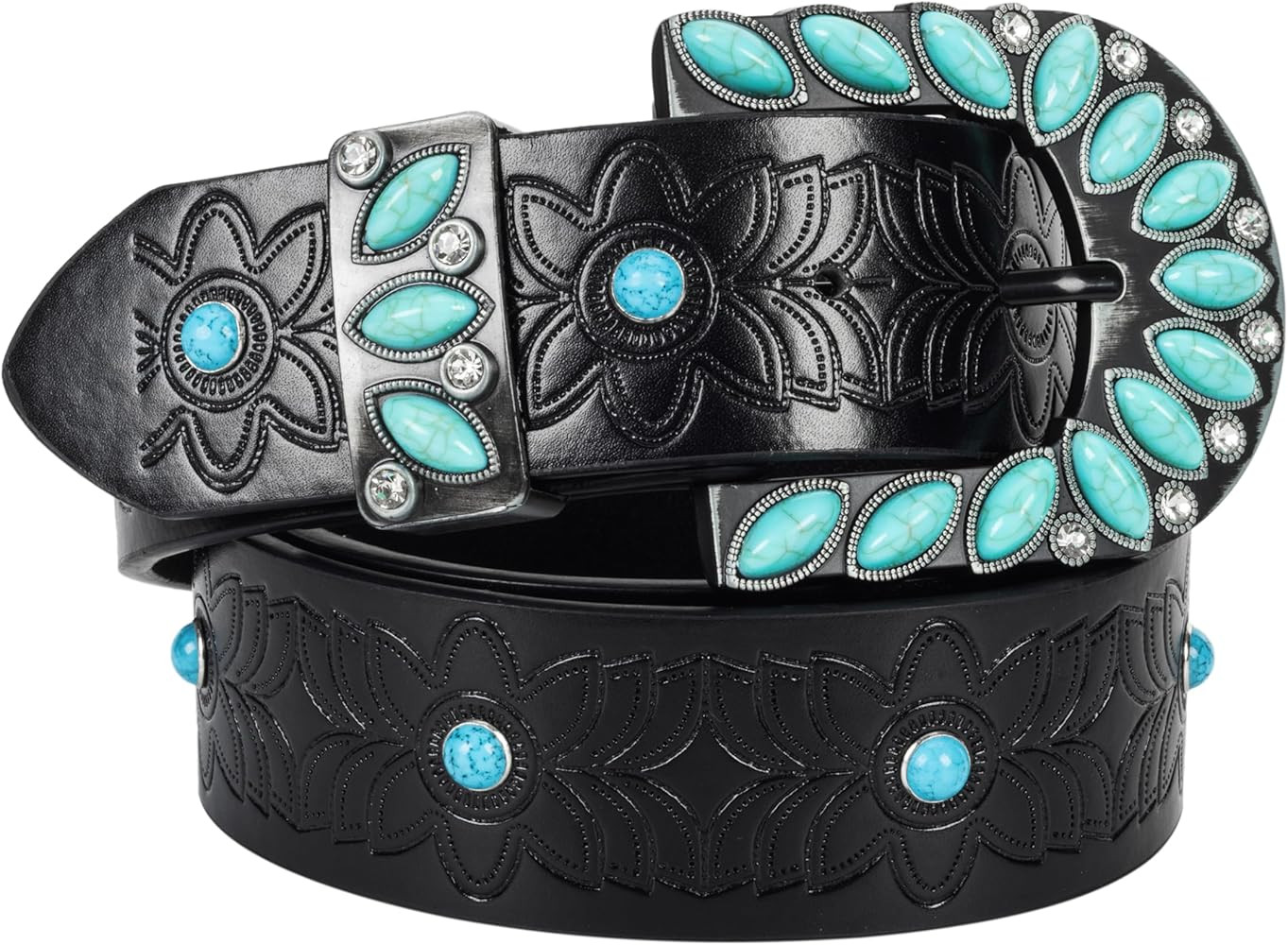 Western-Belt Woman Turquoise-Cowgirl-Belts for Jeans-Pants | Amazon (US)
