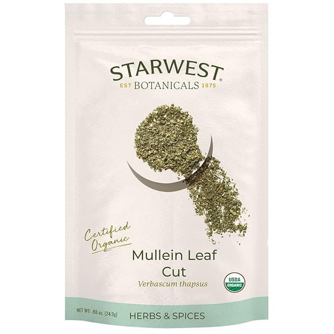 Starwest Botanicals Mullein Leaf Cut Organic Eco-Friendly (.88 oz) | Amazon (US)
