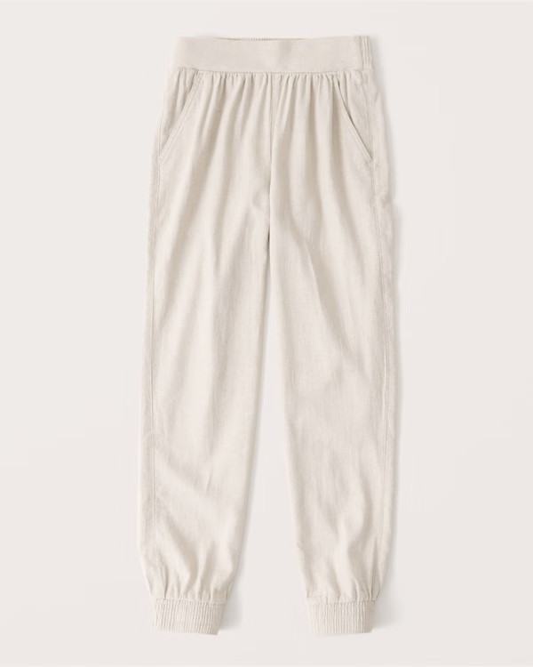 Linen-Blend Joggers | Abercrombie & Fitch (US)
