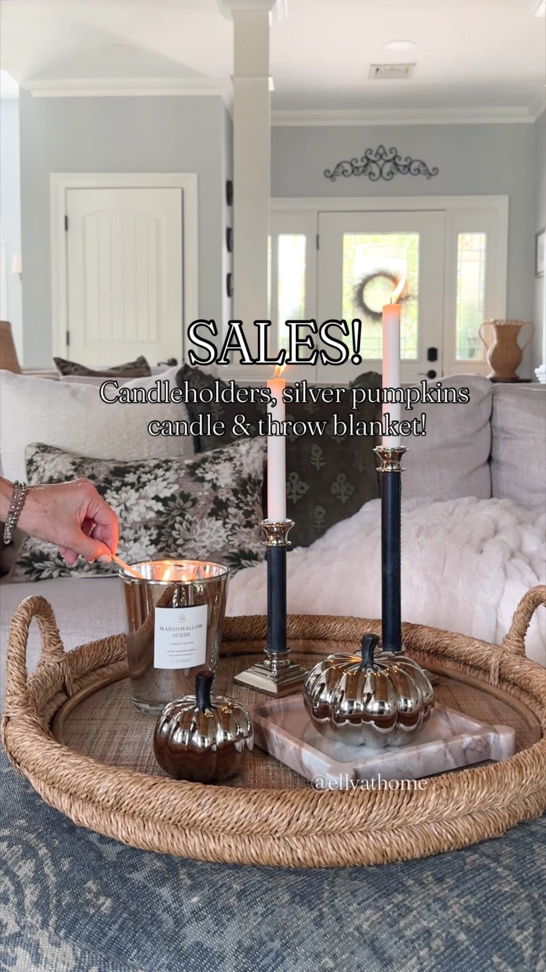 Pottery Barn & Target circle deal sales! I’m obsessed with these beautiful new nickel finish candle holders & pumpkins! Along with green velvet pillows, faux throw blanket and fall candle! Shop more similar decor pieces! Pottery Barn, Amazon, Target. 

#LTKSaleAlert #LTKFindsUnder50 #LTKHome