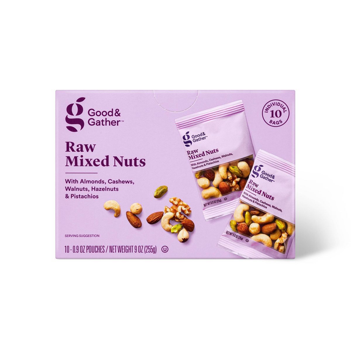 Unsalted Raw Mixed Nuts - 9oz/10ct - Good & Gather™ | Target
